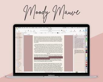 Tema Moody Mauve Scrivener per Mac
