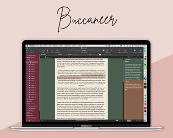 Tema Buccaneer Scrivener per Mac: Buio e Luce