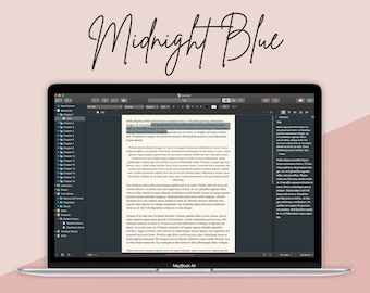 Tema Scrivener blu notte per Mac