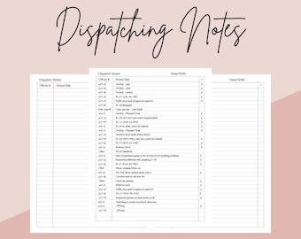 Note di spedizione per gli spedizionieri 911, contea, città e vigili del fuoco/EMS