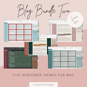 The Blog Bundle Two: 5 temas de Scrivener para Mac (ahorre 25%)