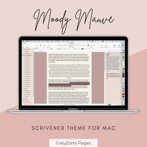Tema Moody Mauve Scrivener para Mac