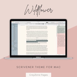 Tema Wildflower Scrivener para Mac