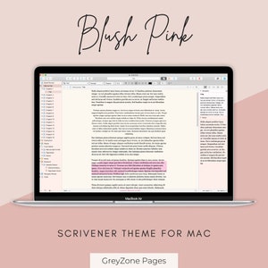 Blush Pink Scrivener Theme for Mac