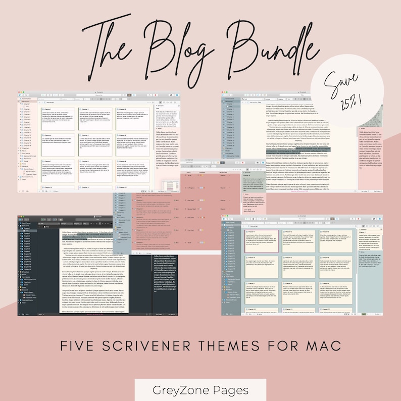 Bloggpaketet – 5 Scrivener-teman för Mac (spara 25 %) bild 1