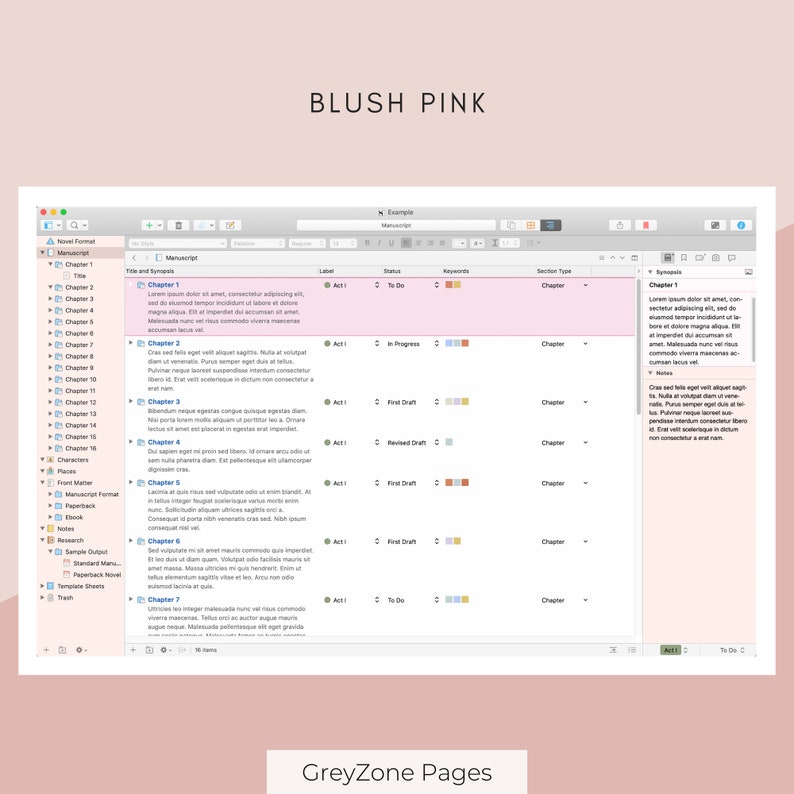 Bloggpaketet – 5 Scrivener-teman för Mac (spara 25 %) bild 3