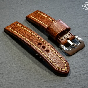 Artisan Handmade Conceria Walpier Dollaro Whiskey Italian leather watch strap  22 24 26 mm Made in Italy