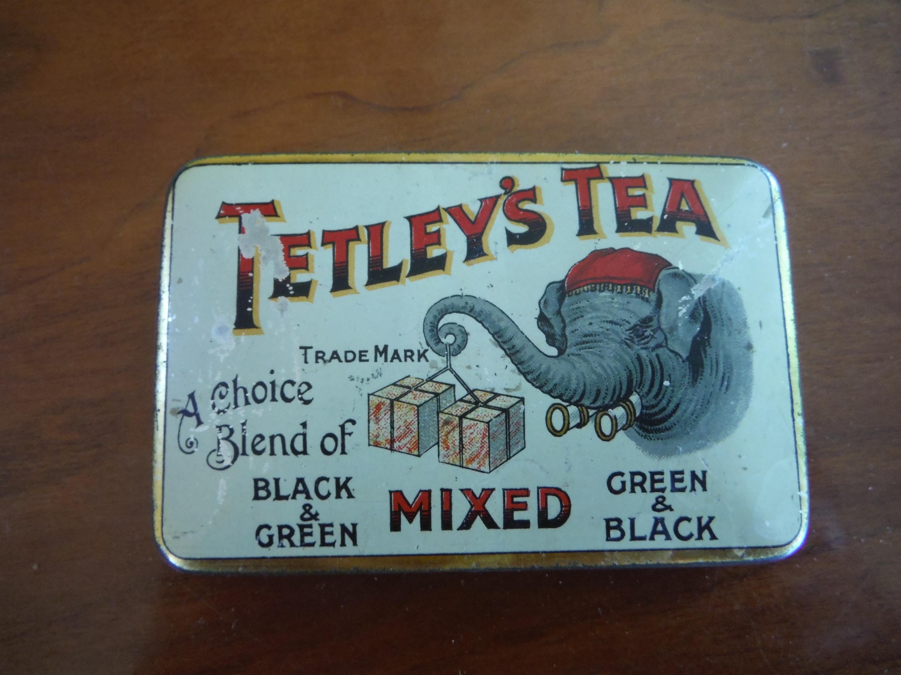 Old Tetley Tea Tin - Etsy
