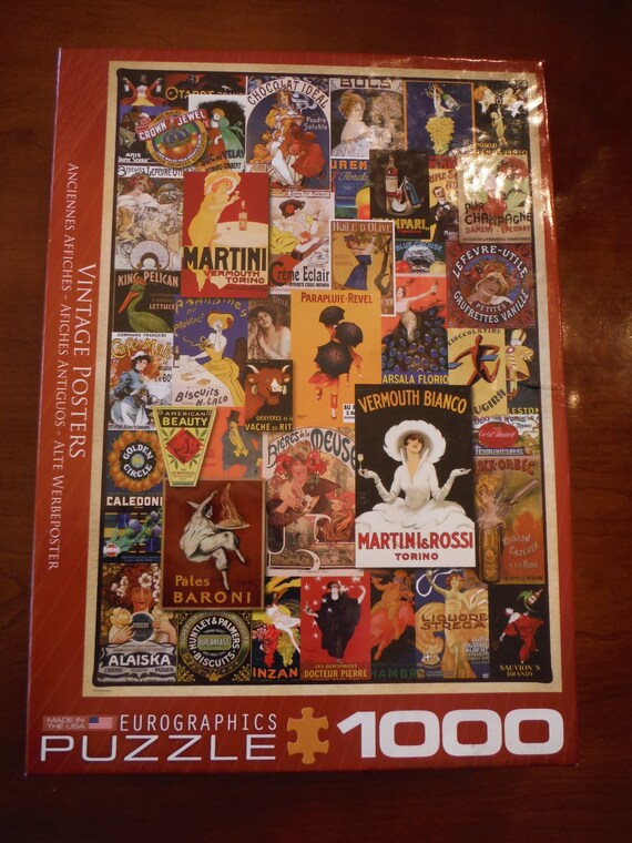 Eurographics vintage Posters 1000 Piece Puzzle Etsy