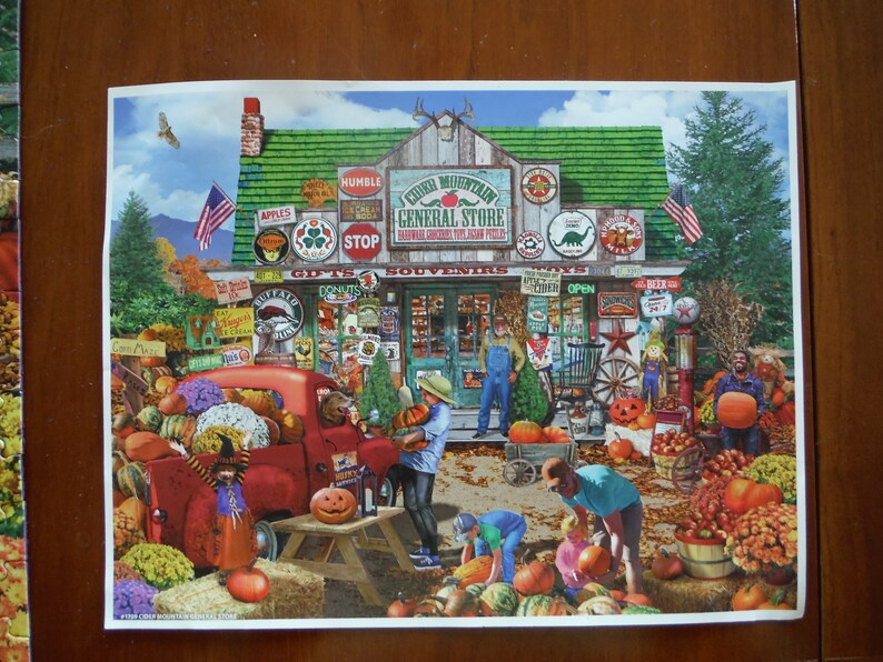 White Mountain 1000 Piece Puzzle Cider Mountain General Store Complete