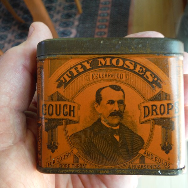 Old Cough Drops Tin Etsy