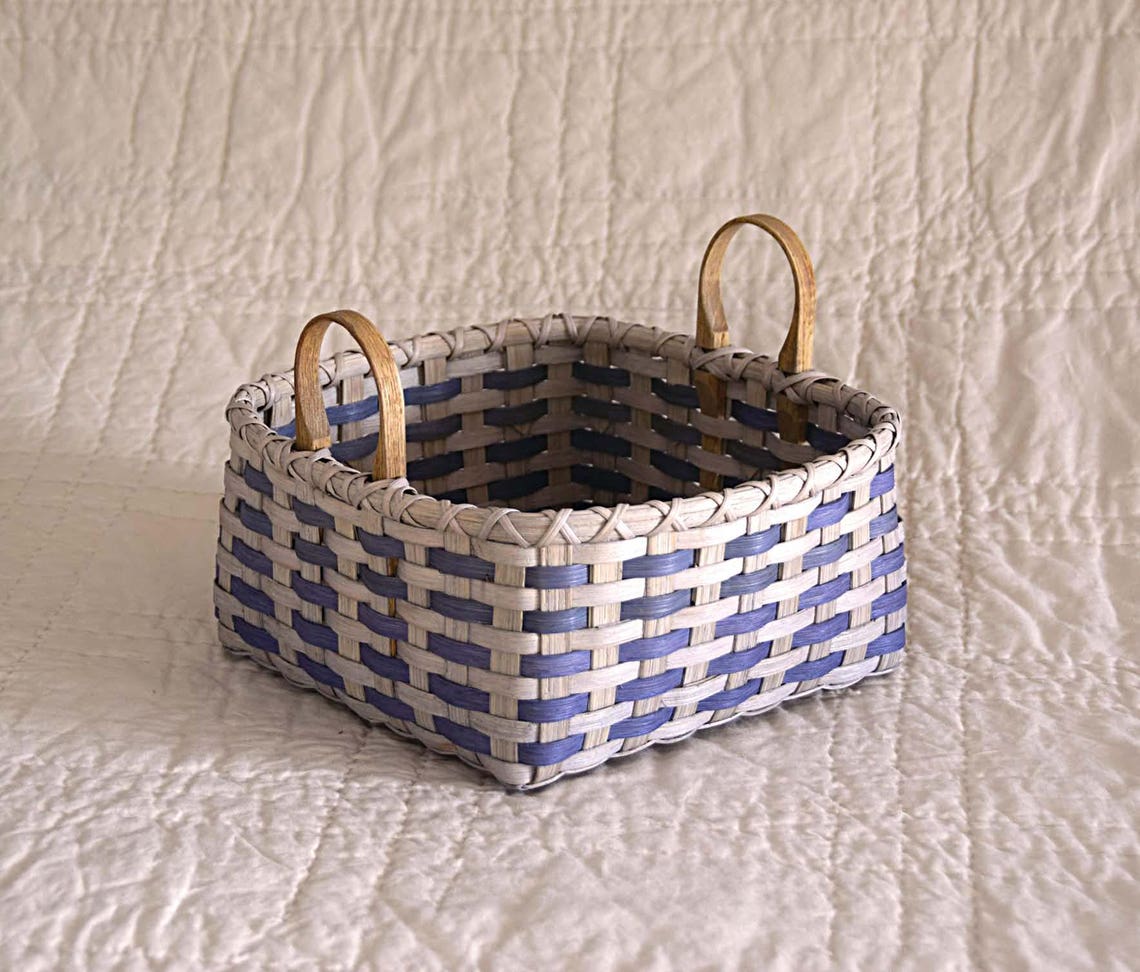 Large 10.5 Square Basket With Handles DISCONTINUED Etsy