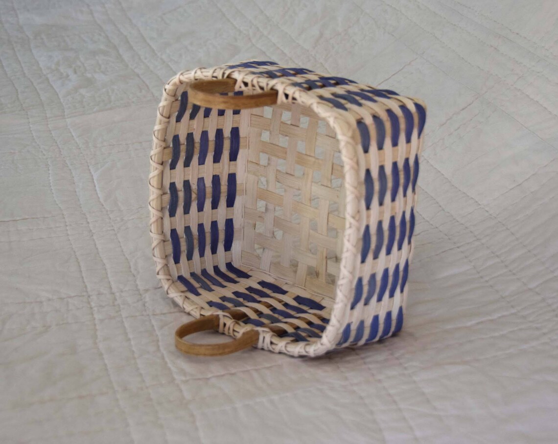 Large 10.5 Square Basket With Handles DISCONTINUED Etsy