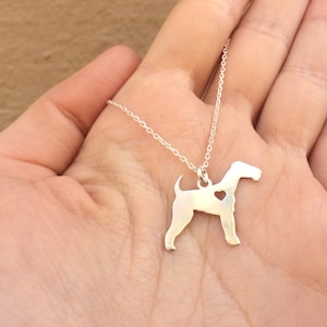 Airedale terrier Necklace, Dog necklace, Dog lover, Dog jewelry, Handmade jewelry, Minimalist jewelry, Gift for her