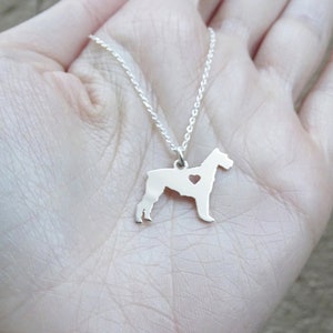 Schnauzer necklace, Dog necklace, Dog lover, Silver dog necklace, Dog jewelry, Handmade jewelry, Minimalist jewelry, Gift for her