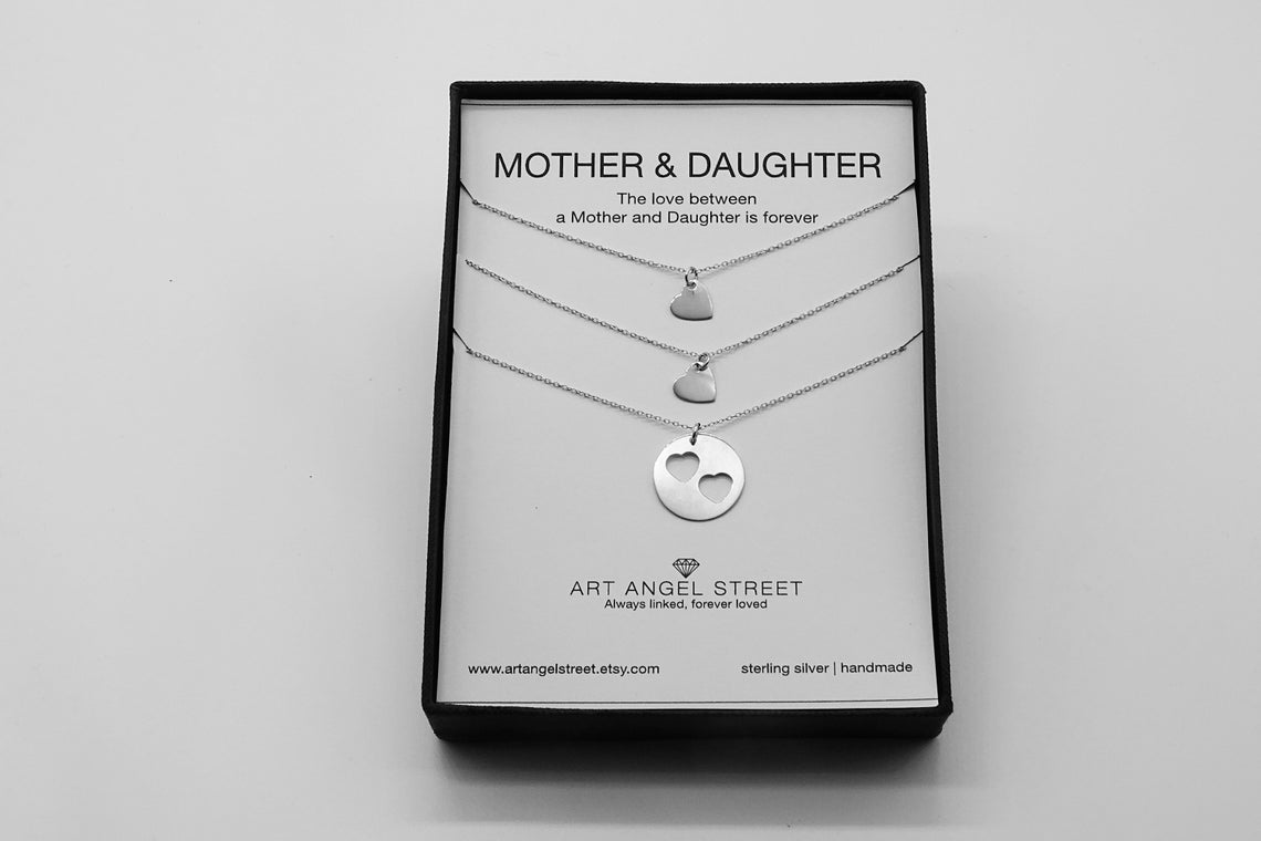 Mother Daughter Necklace Set Necklace Set of 3 40th Birthday Etsy