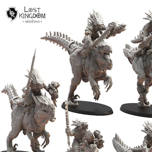 Antiguos Saurios (Cuetzpal) - Caballeros Ezocamatl Por Lost Kingdom Miniatures