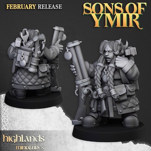 Sons of Ymir - Dwarf Engineer by Highlands Miniatures