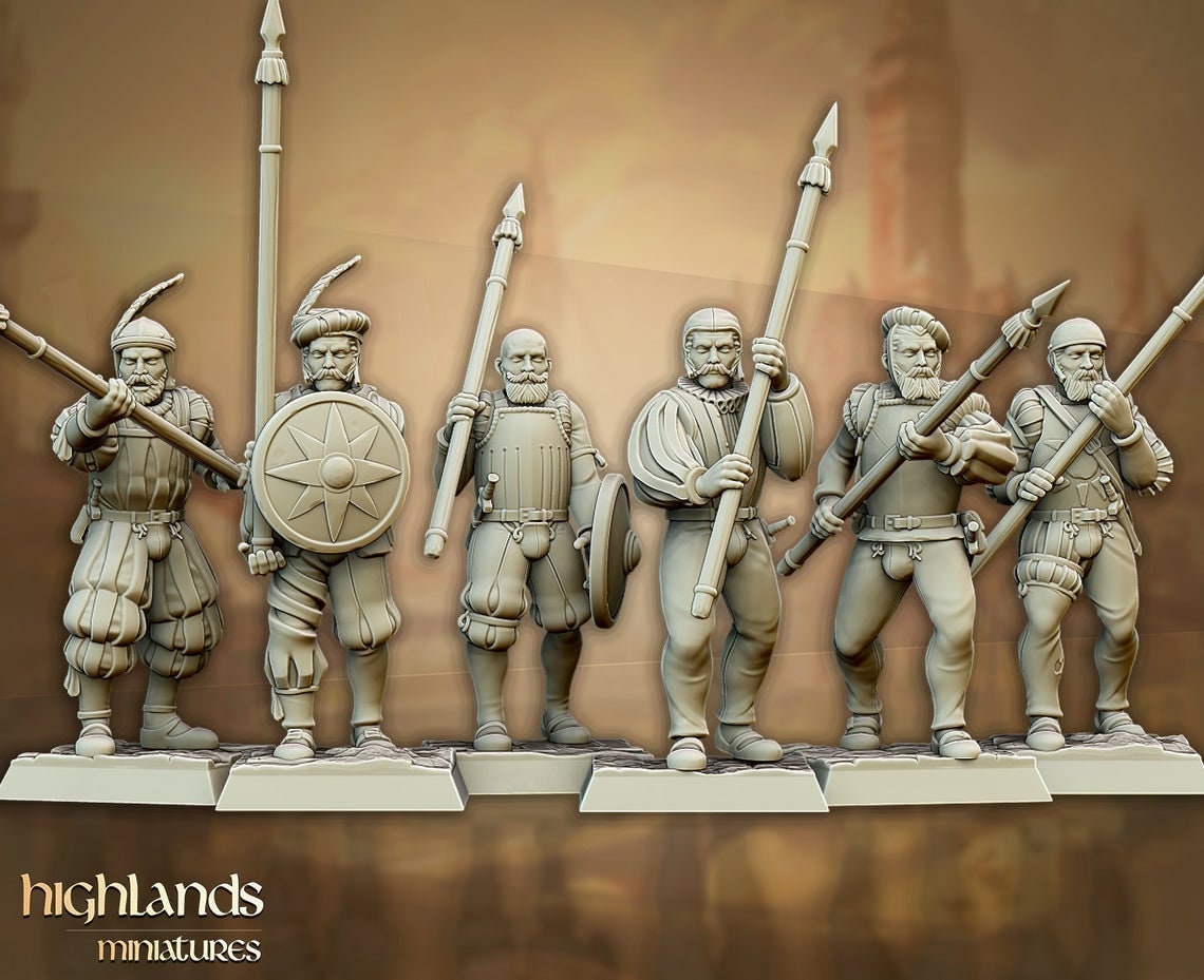 6 Shieldmaidens by Medbury Miniatures With Round Bases. SAGA. 