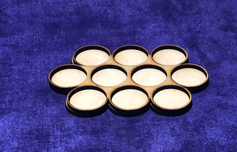 Movement Trays, Squad 10 model cluster (32mm / 25mm Bases)