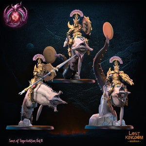 Warriors of the Dark Gods (Lust Warriors) -  Worm Riders by Lost Kingdom Miniatures