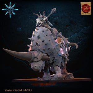 Warriors of the Dark Gods - Wasteland Wooly Trihorn by Lost Kingdom Miniatures