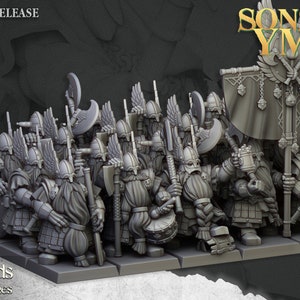 Sons of Ymir - Dwarven Veterans  Unit by Highlands Miniatures