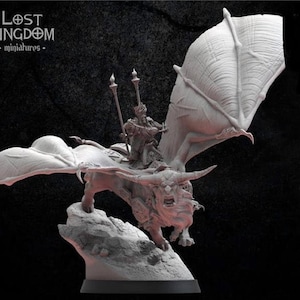 Magmhorin - Krun-Ghaz Firehands on Lammasu By Lost Kingdom Miniatures