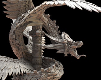 Saurian Ancients (Cuetzpal) -Quetzalcoatl, the feathered Goddess By  Lost Kingdom Miniatures