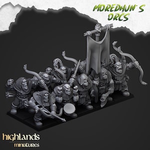 Moredhun&#39;s Orcs - Orc Archers  Unit by Highlands Miniatures