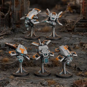 Midnight Sun Covenant - MSC Robot Planes and turret  by DakkaDakka