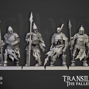 Armored Skeleton Warriors / Spearmen by Highlands Miniatures