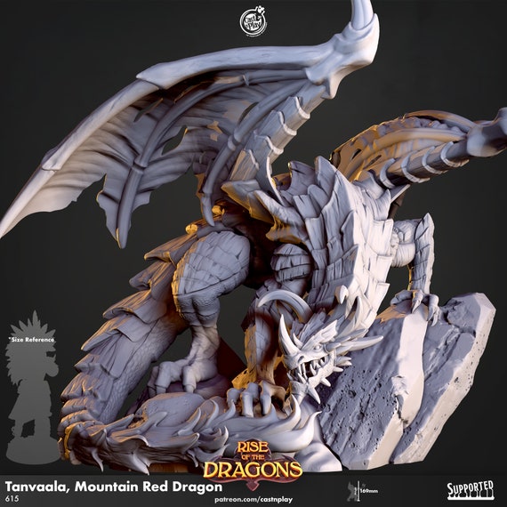 Tanvaala, Mountain Red Dragon Cast N Play (rise of the Dragons) - Etsy
