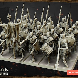Skeleton Warriors / Spearmen by Highlands Miniatures