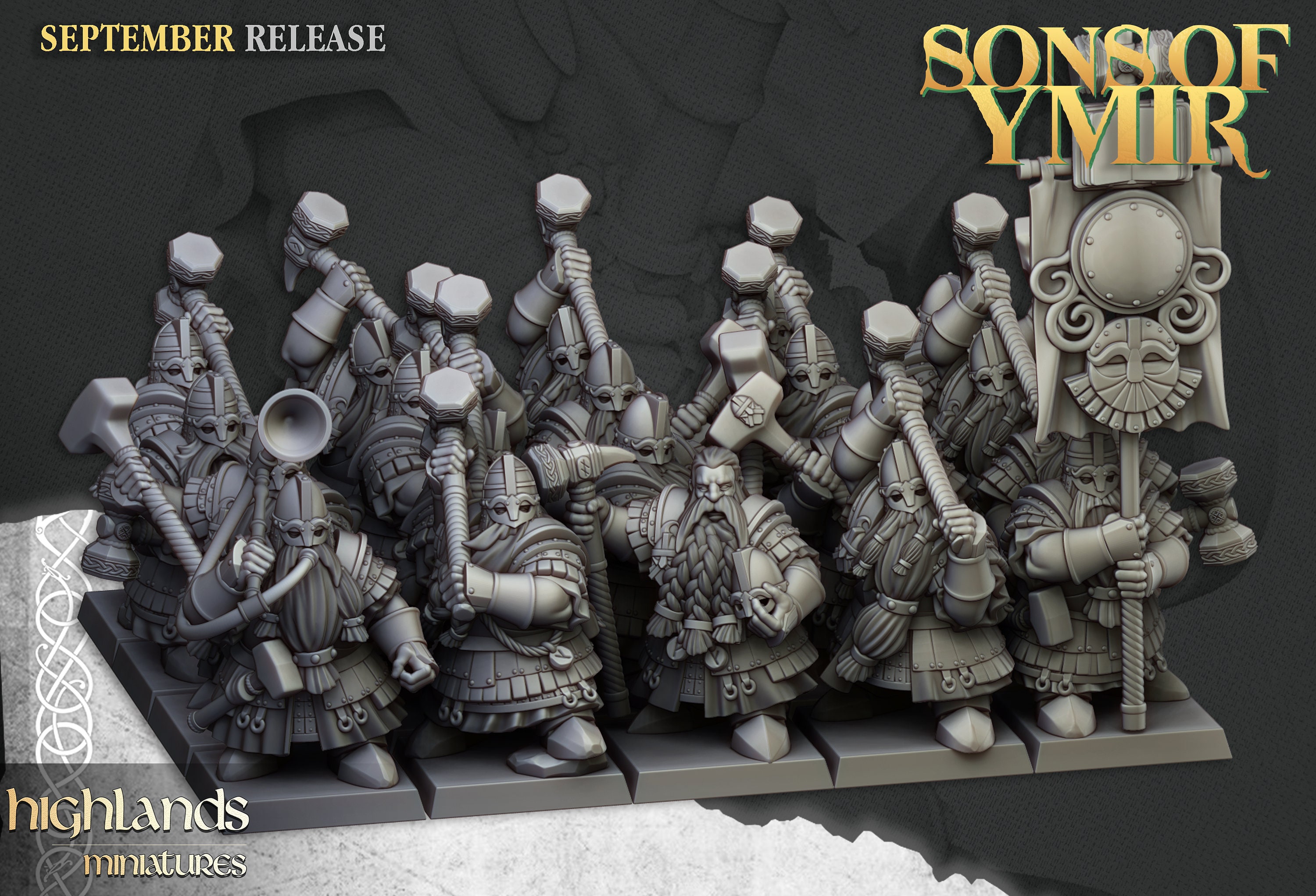 Sons of Ymir - Dwarven Kingsguard Unit by Highlands Miniatures - Etsy
