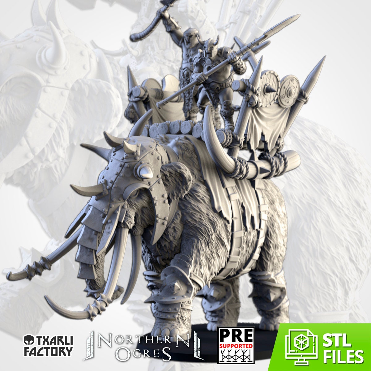 Northern Ogres - Ogres on Mammoth by Txarli Factory - Etsy
