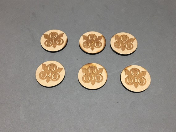 Warhammer 40k objective markers ivory white. 