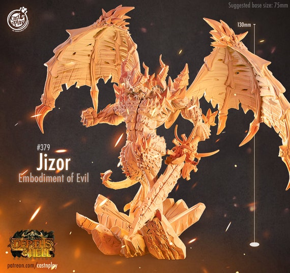 Jizor - Embodiment of Evil Cast N Play Depths of Hell 3d Printed