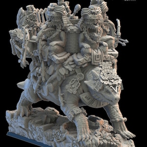 Saurian Ancients (Cuetzpal) - Ayokalotl With Tekuetl Swarm By  Lost Kingdom Miniatures