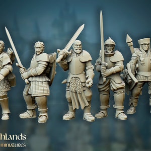 Questing Knights on Foot by Highlands Miniatures