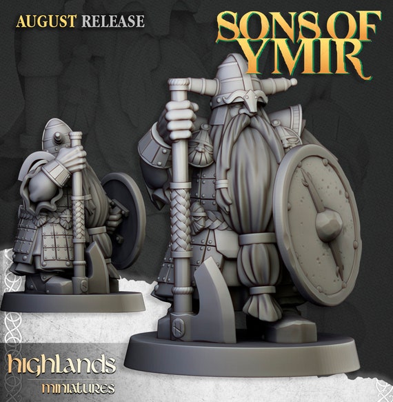 Sons of Ymir - Dwarven Veterans Unit by Highlands Miniatures - Etsy