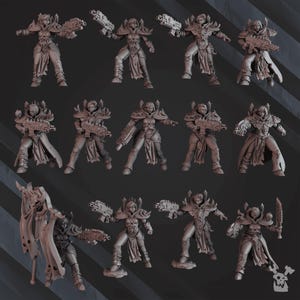 5 Witchseekers Warhammer 40K – Adeptus Custodes – Plastique – Occasion (P-00J19)