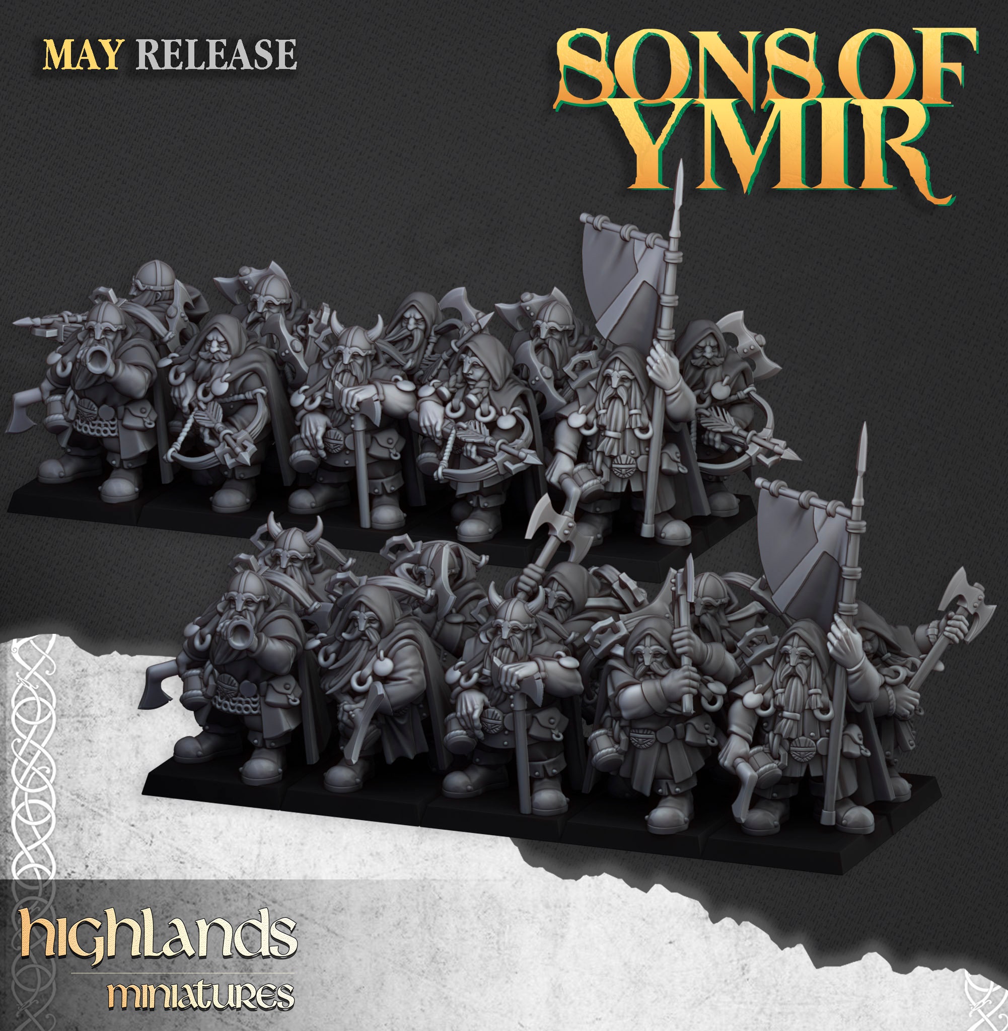 Sons of Ymir - Dwarven Rangers Unit by Highlands Miniatures - Etsy