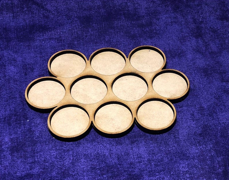 Movement Trays, Squad 10 model cluster (32mm / 25mm Bases)