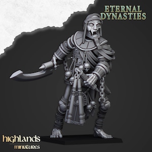 Eternal Dynasties - Ancient Skeletal Collosi With Halberds by Highlands Miniatures