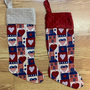 Home & Heart stockings.            Please specify which color top shown you would like.