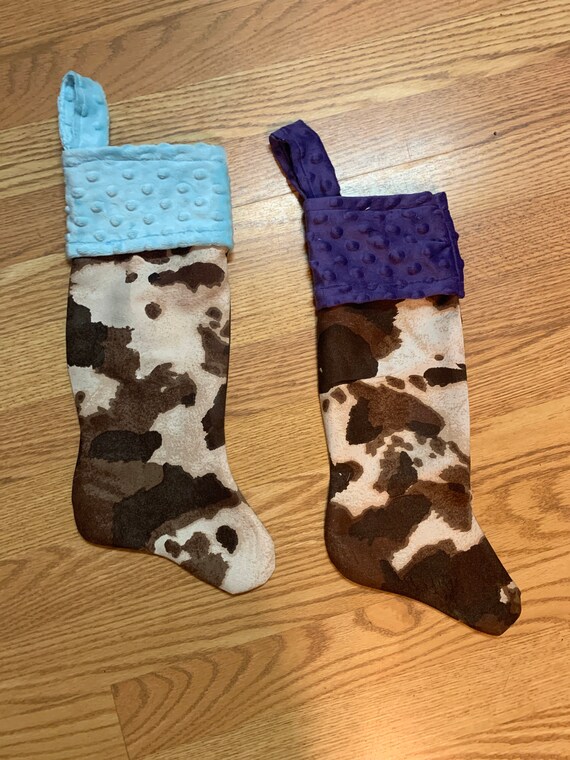 Cowhide Print Stockings Etsy