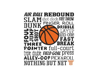 Subway Art, Basketball, Dunk, Net, Jump Shot, Dribble, Sports, Counted Cross Stitch, Digital, PDF Pattern, Cross Stitch Wonders, download