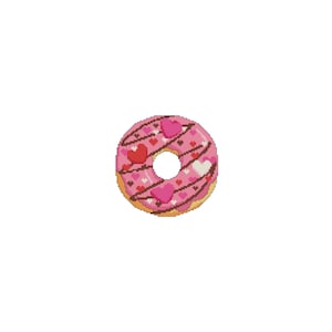 February,DONUTS,A Year Of, A Year Of Donuts,Valentines,Monthly,Holiday,Seasonal,Counted Cross Stitch,Cross Stitch Wonders,Digital,Download