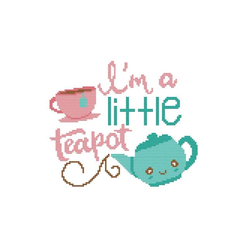 A Nursery Rhyme I'm A Little Teapot Counted Cross Etsy